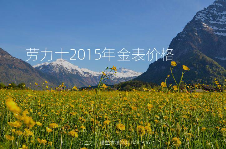 劳力士2015年金表价格