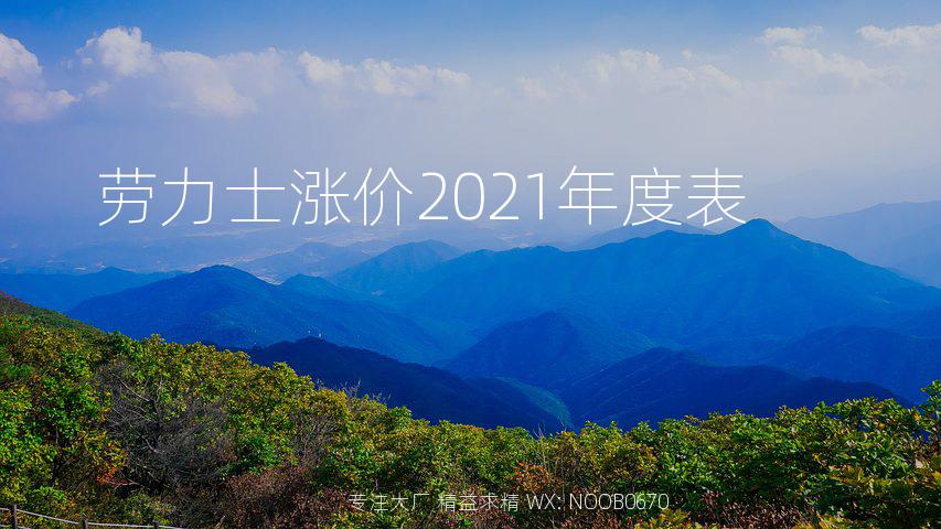 劳力士涨价2021年度表