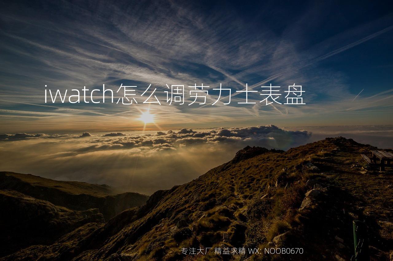 iwatch怎么调劳力士表盘