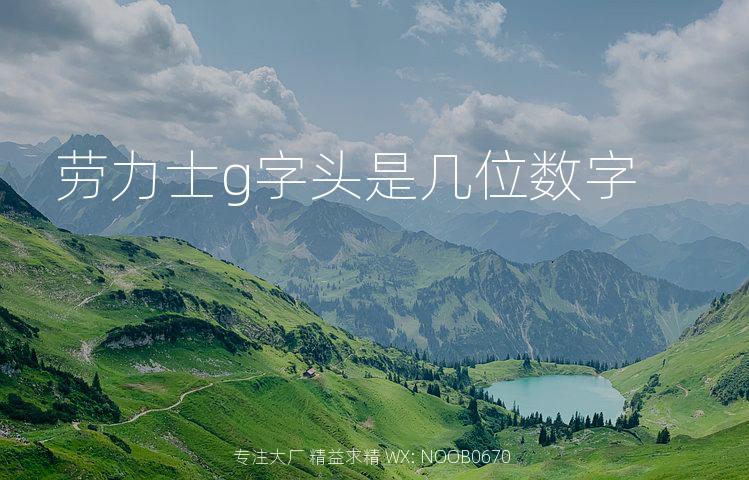 劳力士g字头是几位数字