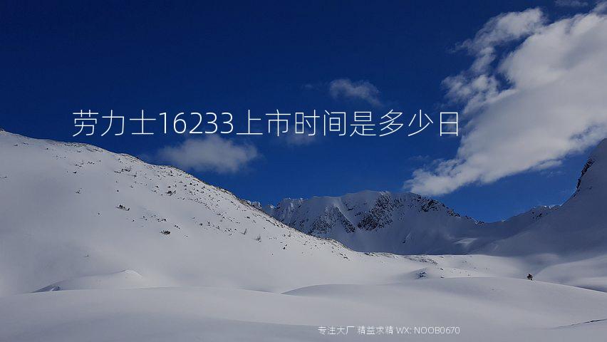 劳力士16233上市时间是多少日