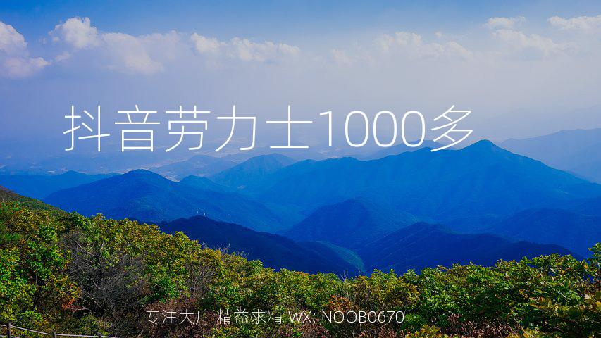 抖音劳力士1000多