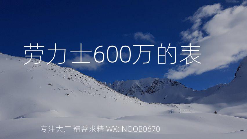 劳力士600万的表